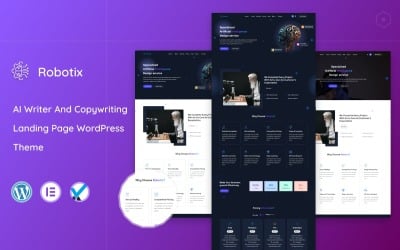 Robotix - AI Writer &amp;amp; Copywriting Landing Page WordPress Theme