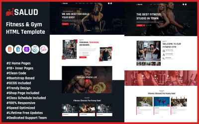 Salud -健身 &amp;amp; Gym HTML模板