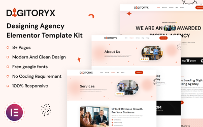 Digitoryx - Ontwerpbureau Elementor-sjabloonkit