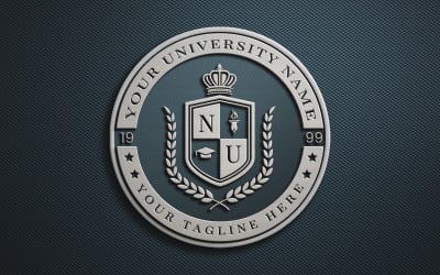 Educação - Modelo de logotipo do emblema da universidade escolar