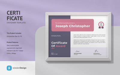 Certificate PSD Design Templates Vol 038