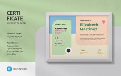 Certificate PSD Design Templates Vol 045