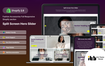 Split-hero  - Slideshow Responsive Shopify 2.0 Theme