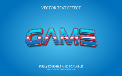 Game 3D Text Effect Template design
