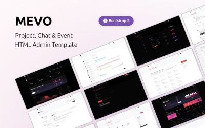 MEVO – Шаблон інформаційної панелі адміністратора – Bootstrap – GULP – GRUNT – SASS