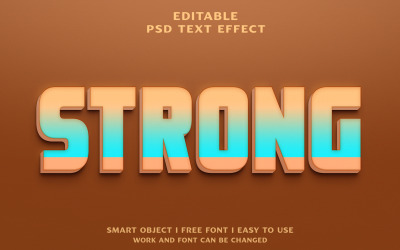 Silný design 3D textového efektu