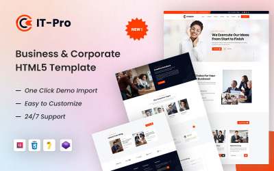 IT-PRO – Modèle HTML5 pour entreprises et entreprises