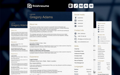 Lawyer Resume Template | Finish Resume