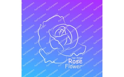 玫瑰花标志设计模板