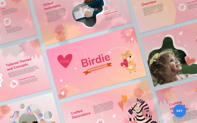 Birdie - Modèle Keynote de présentation pour baby shower