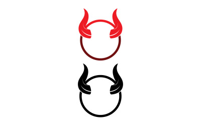 Devil horn red template logo v42