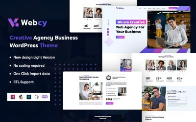 Webcy – téma WordPress pro podnikání kreativní agentury