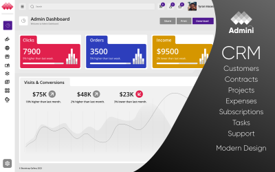 Amministrazione: modello di amministrazione Bootstrap 5