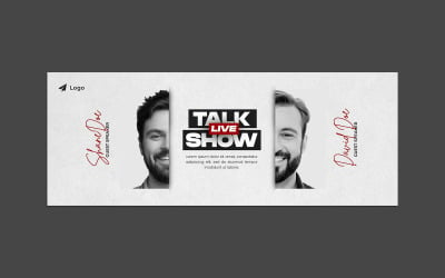 Modèle de bannière de couverture Facebook de podcast talk-show