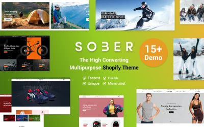 Sober是一个多功能的Shopify Theme OS 2。.0 нового поколения