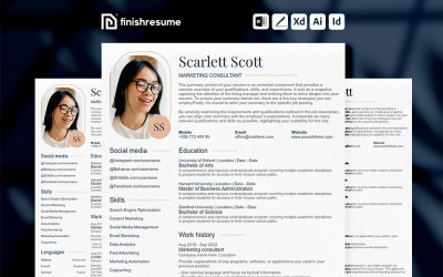 Marketing consultant Resume Template | Finish Resume