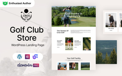 越野高尔夫俱乐部和球场WordPress元素主题