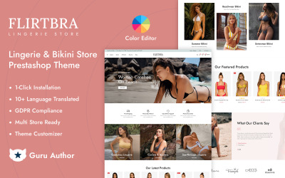 Flirtbra - sklep z modą damską, bielizną i bielizną Prestashop Responsywny motyw