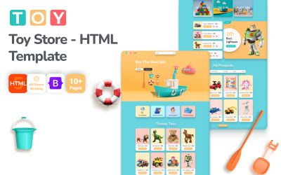 玩具- HTML5网站模板的儿童玩具商店