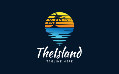 The Island Sea Beach Logo Design