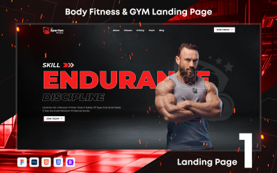HTML5 šablona vstupní stránky Spartan Fitness Gym Bootstrap