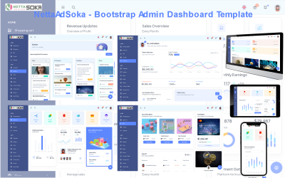 NettaAdSoka – Шаблон адміністратора теми Bootstrap – HTML5