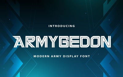 Armygedon - Modern weergavelettertype