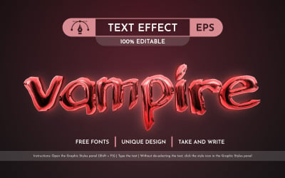 Vampire Blood - Editable Text Effect, Font Style