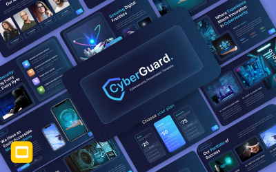 CyberGuard: Google网络安全幻灯片模板