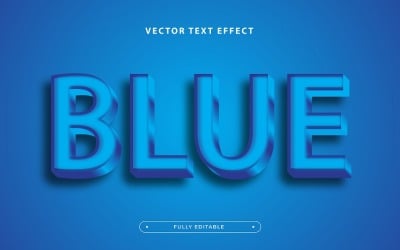 3d blue text effect design. modern text design. fully editable text effect.