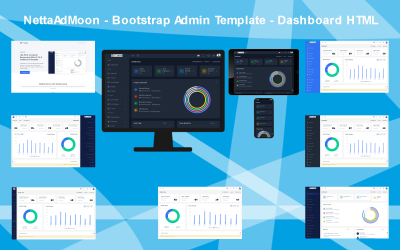 NettaAdMoon -引导管理模板-仪表板HTML