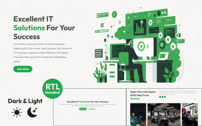 Techida - Azienda di soluzioni IT - Modello di pagina di destinazione reattiva multiuso per servizi aziendali