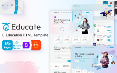 教育-在线课程和教育的HTML网站模板