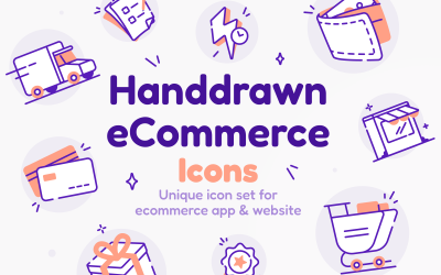 Shoply - E Commerce Icon Ilustrace Set