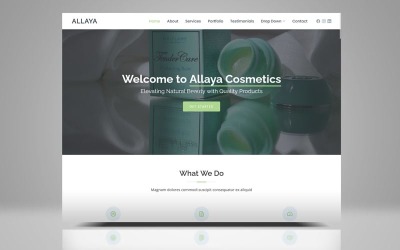 Modelo de destino HTML Allaya Cosmetics Bootstrap