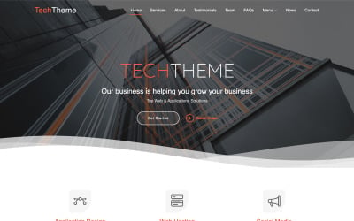 TechTheme | Modelo de site responsivo multifuncional para serviços empresariais e soluções de TI