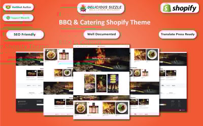 Delicious Sizzle - BBQ Grilled & Catering Multipurpose Shopify Sections Theme