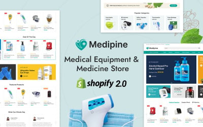 Medipine -医疗设备 &amp;amp; Medicine Store Shopify 2.0 Responsive Theme
