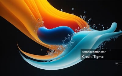 Ola colorida: una impresionante descarga digital de una imagen abstracta