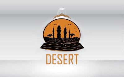 沙漠标志矢量文件模板