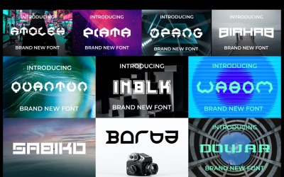 Modern Techno Font Bundle