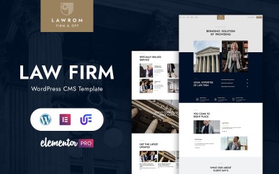 Lawrom - Motyw WordPress Elementor dla kancelarii prawnej