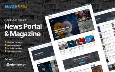 NUZEMagz — zestaw szablonów Portalu informacyjnego i magazynu Elementor Pro