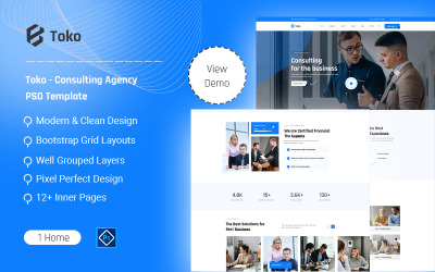 Toko - Consulting Agency PSD Template