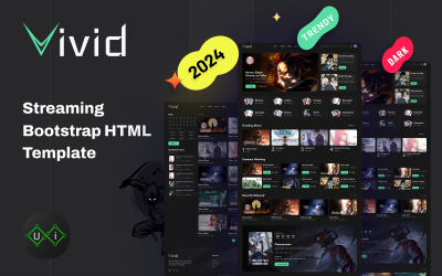 Vivid - Plantilla de sitio web HTML del centro de entretenimiento en streaming de anime y películas