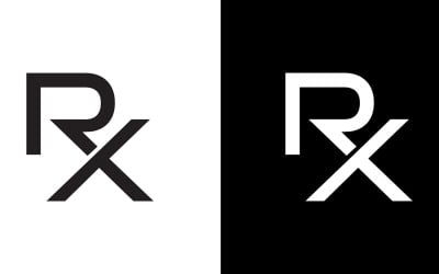 字母rx, xr抽象公司或品牌标志设计