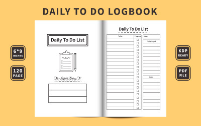 Lista de trabajo diaria y vector de libro de registro de progreso de tareas