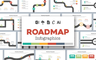 Шаблоны инфографики дорожной карты