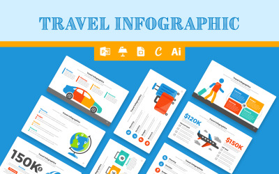 Cestovní infographic šablony rozložení