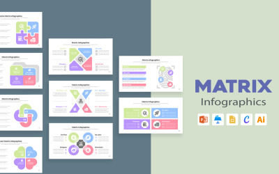 MATRIX - PowerPoint Infographics-dia&amp;#39;s sjabloon